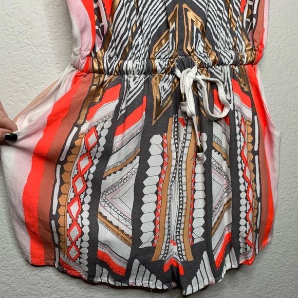 MINKPINK Aztec Neon and Gold Romper - Picture 3 of 6